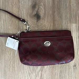 Coach Wrist Wallet, Bordeaux (wine) color